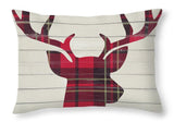 Plaid Christmas I Throw Pillow