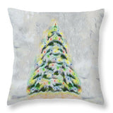 Jolly Christmas Tree Throw Pillow