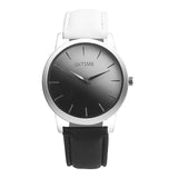 Retro Rainbow Design Leather Band Analog Alloy Quartz Wrist Watch Pretty Girl Wedding