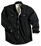 Fleece-Lined Long Sleeve Denim Shirt