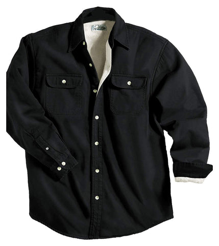 Fleece-Lined Long Sleeve Denim Shirt