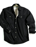 Fleece-Lined Long Sleeve Denim Shirt