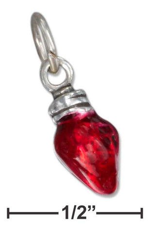 3D Red Christmas Light Bulb