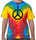 Guitar Peace Sign Woodstock Tie Dye T-shirt