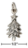 Silver Christmas Tree Charm with Star