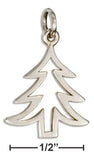 Silver Outline Christmas Tree Charm