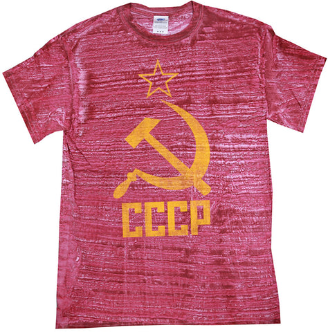 Soviet CCCP Hammer Sickle Tie Dye Tee Shirt