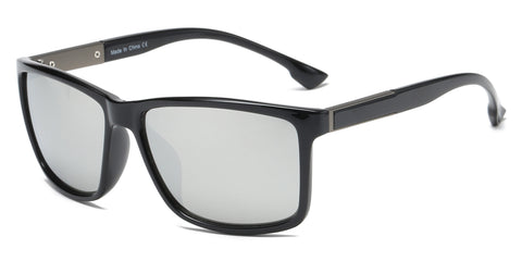 Rectangular UV Protection Mirrored Sunglasses
