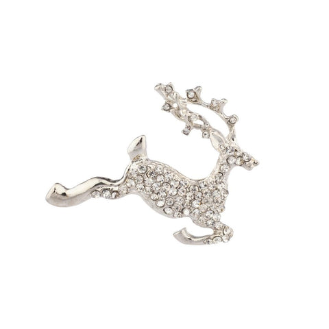 Christmas Sparkle Reindeer Pin Brooch
