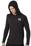 US Waving Flag Hoodie Tee shirt